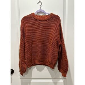 Asos Rust Balloon Sleeve Boxy Sweater Size 12